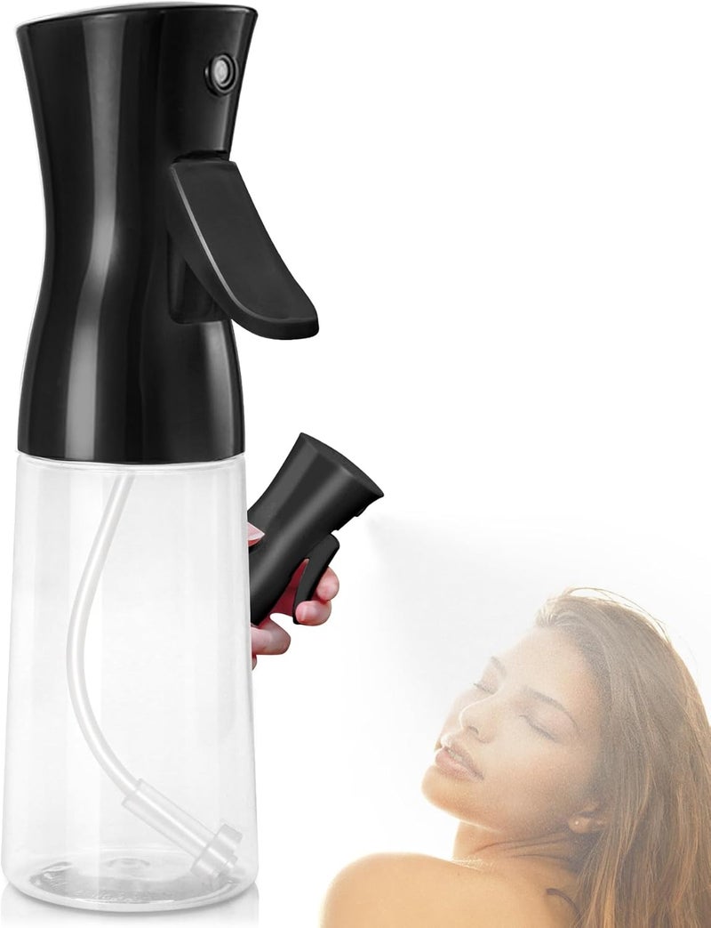 Fun Gift Spray Bottle For Hair,Continuous Water Mister for Hairstyling, Salons, Cleaning, Plants,Essential Oil Scents,Ultra Fine Mist Sprayer,6.8 OZ /200 ML-Black - Image 1